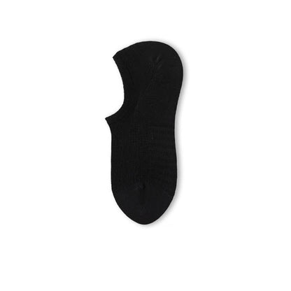 Solid Color Comfortable Mesh Cotton No Show Socks(8 Pairs) - Black - EU39-44(US6-10) - image 6