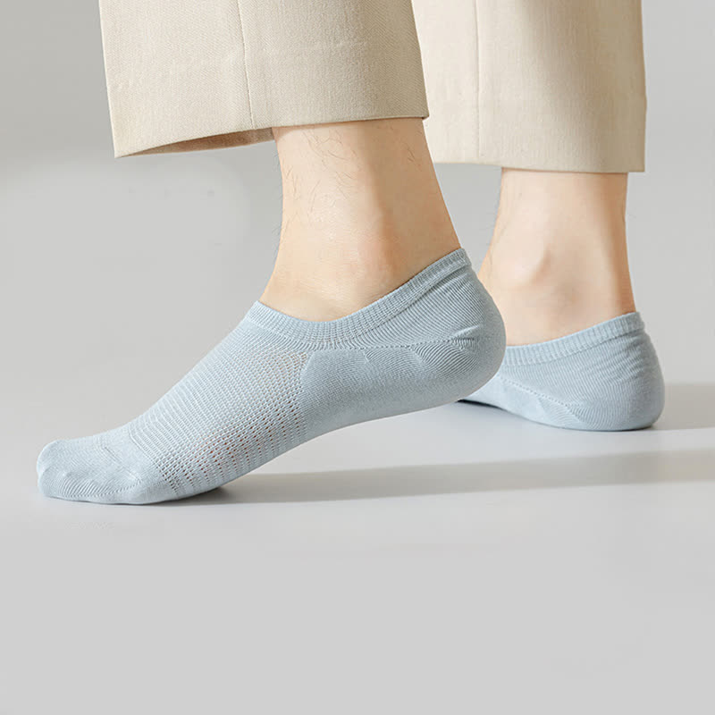 Solid Color Comfortable Mesh Cotton No Show Socks(8 Pairs) - image 11