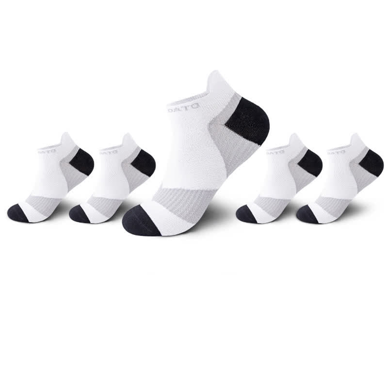 Colorblock Letter Print Ankle Compression Socks(5 Pairs) - White - EU39-44(US6-10) - image 6