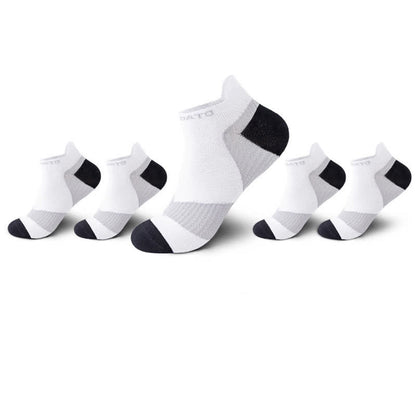 Colorblock Letter Print Ankle Compression Socks(5 Pairs) - White - EU39-44(US6-10) - image 6