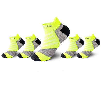 Colorblock Letter Print Ankle Compression Socks(5 Pairs) - Green - EU39-44(US6-10) - image 13