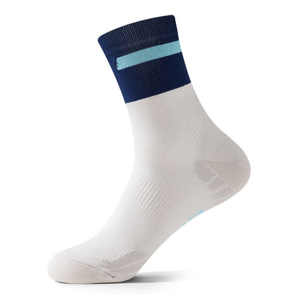 Color-block Cycling Quarter Compression Socks(7 Pairs) - Light Gray - EU39-43(US6-9) - image 14