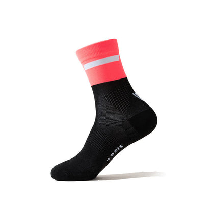 Color-block Cycling Quarter Compression Socks(7 Pairs) - Pink - EU39-43(US6-9) - image 12