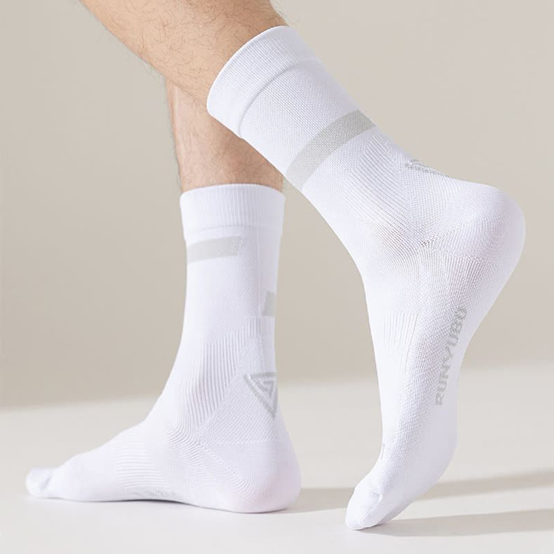 Color-block Cycling Quarter Compression Socks(7 Pairs) - image 5