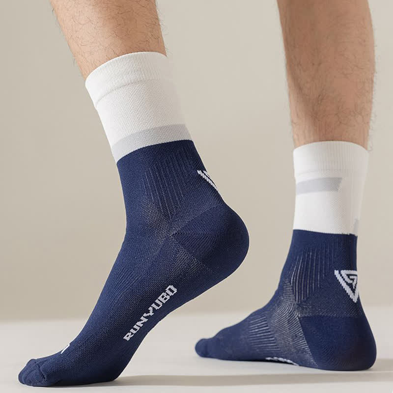 Color-block Cycling Quarter Compression Socks(7 Pairs) - image 10