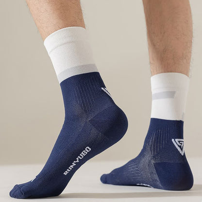 Color-block Cycling Quarter Compression Socks(7 Pairs) - image 10