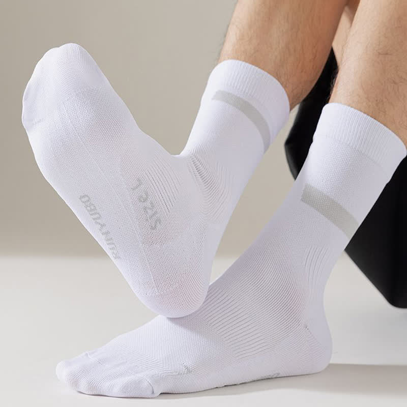 Color-block Cycling Quarter Compression Socks(7 Pairs) - image 6