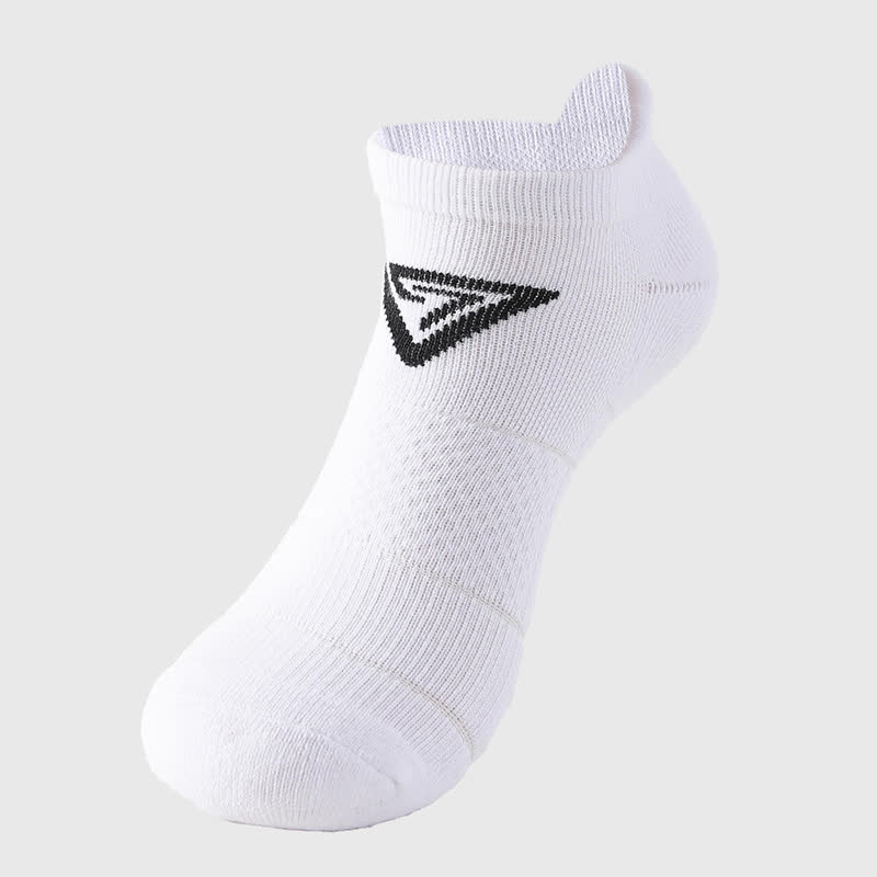 Triangle Print Cotton Ankle Compression Socks(7 Pairs) - White - EU40-44(US7-10) - image 3