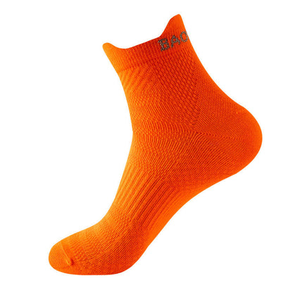 Bright Color Series Cotton Sports Ankle Compression Socks(8 Pairs) - Orange - EU36-43(US3-9) - image 13