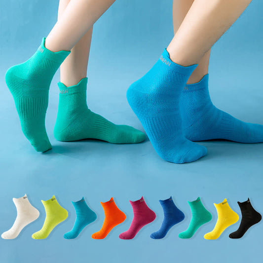 Bright Color Series Cotton Sports Ankle Compression Socks(8 Pairs) - Multicolor - EU36-43(US3-9) - image 0