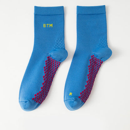 Quick-drying Sports Quarter Compression Socks(4 Pairs) - Blue - EU35-43(US3-9) - image 6