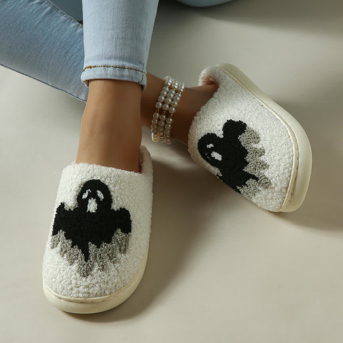 Plus Size Halloween Ghost Slippers - image 2