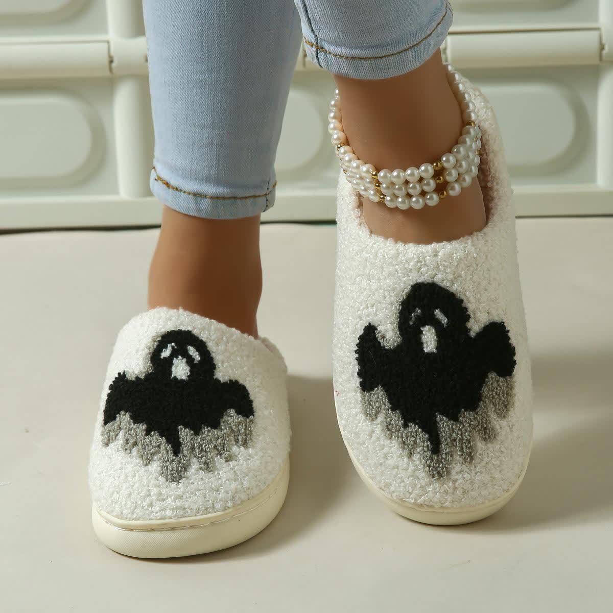 Plus Size Halloween Ghost Slippers - image 1