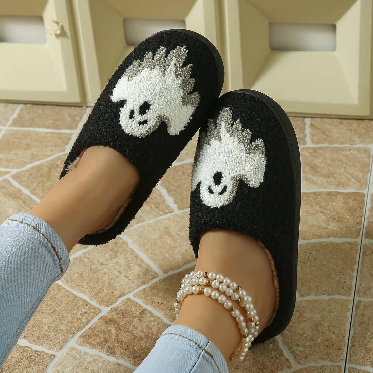Plus Size Halloween Ghost Slippers - image 9