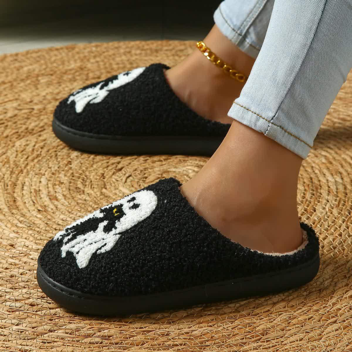 Plus Size Halloween Fun Ghost Slippers - image 8
