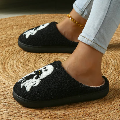 Plus Size Halloween Fun Ghost Slippers - image 8