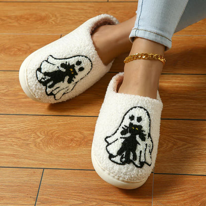 Plus Size Halloween Fun Ghost Slippers - image 3