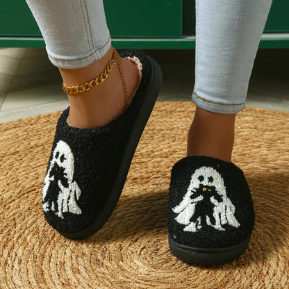 Plus Size Halloween Fun Ghost Slippers - image 5