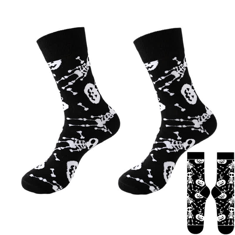 Halloween Black Series Quarter Socks(8 Pairs) - Black - G - EU37-46(US4-12) - image 12