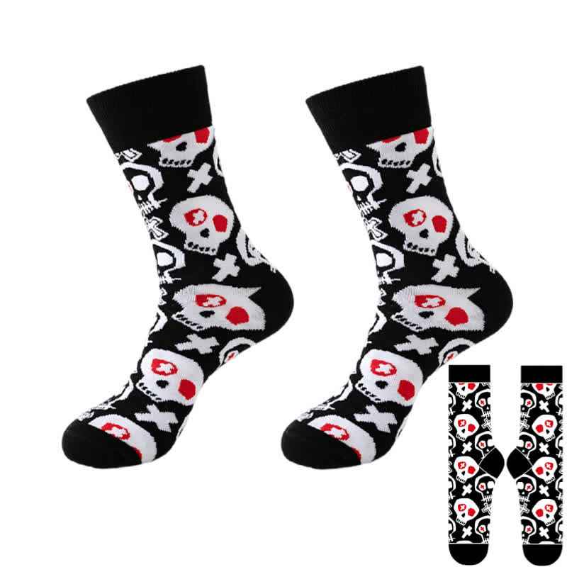 Halloween Black Series Quarter Socks(8 Pairs) - Black - B - EU37-46(US4-12) - image 7