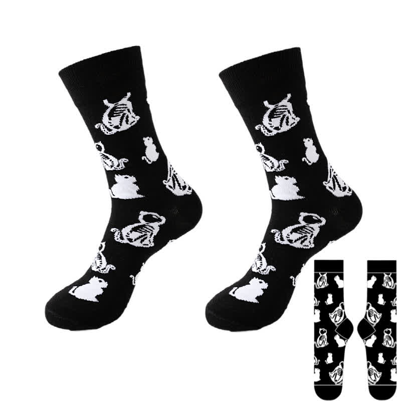 Halloween Black Series Quarter Socks(8 Pairs) - Black - C - EU37-46(US4-12) - image 8
