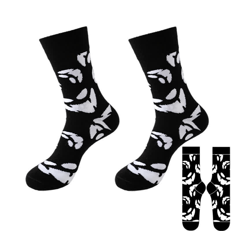 Halloween Black Series Quarter Socks(8 Pairs) - Black - F - EU37-46(US4-12) - image 11