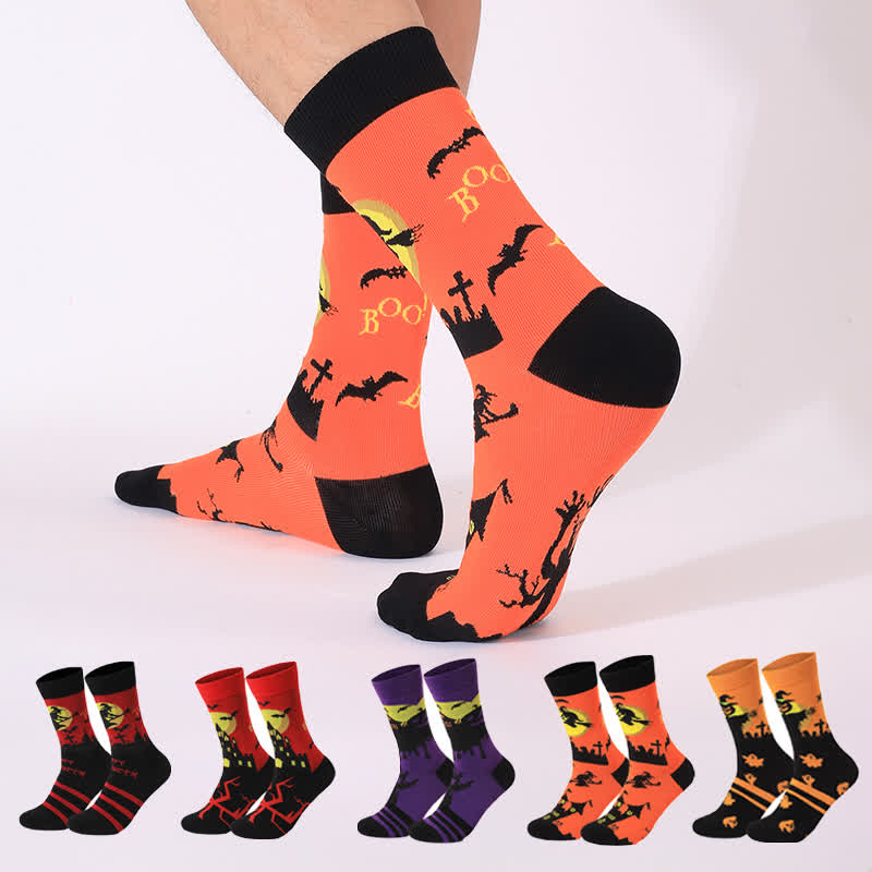 Halloween Night Series Quarter Socks(5 Pairs) - image 0