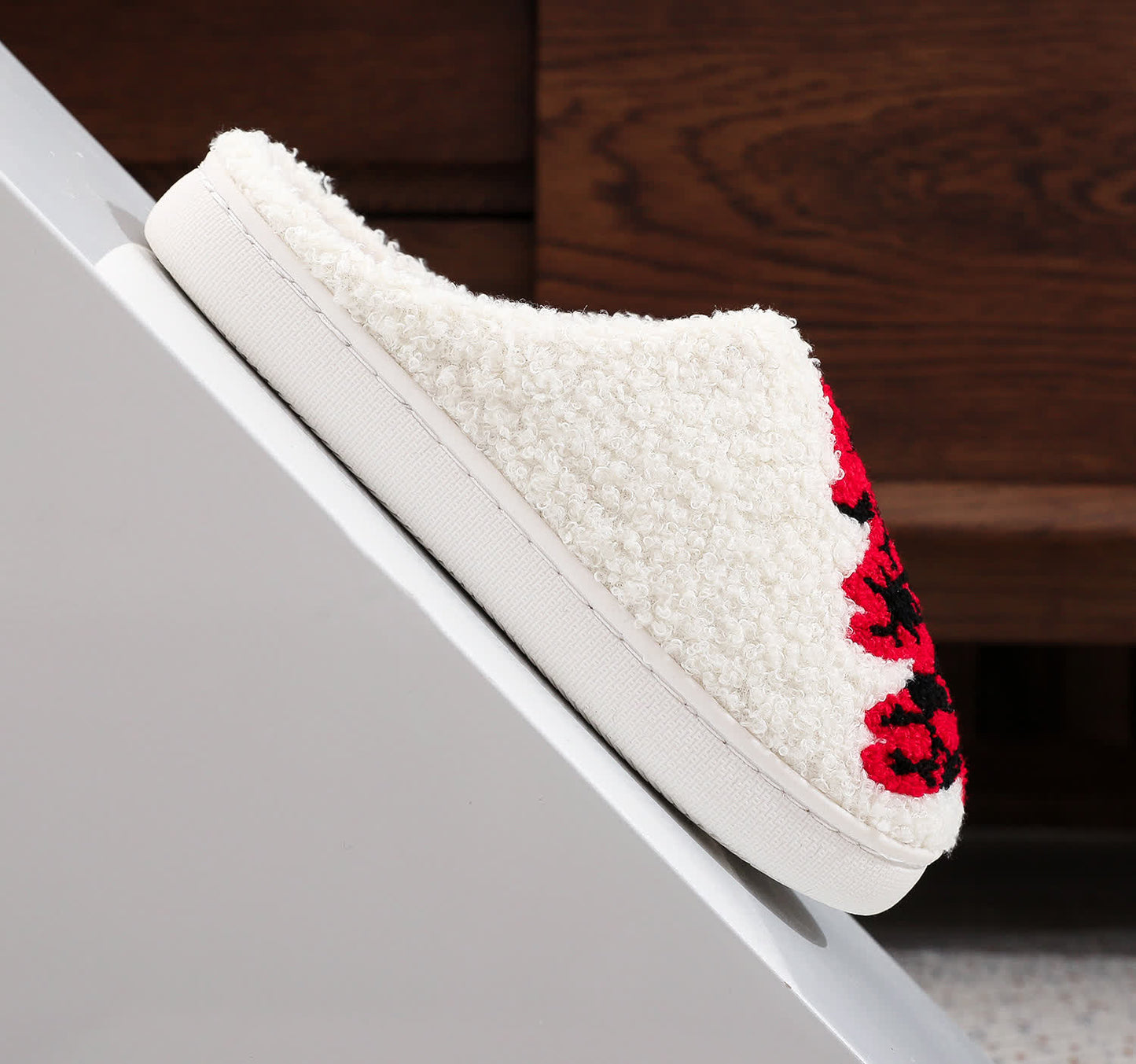 Plus Size Christmas Tree Print Slippers - image 8