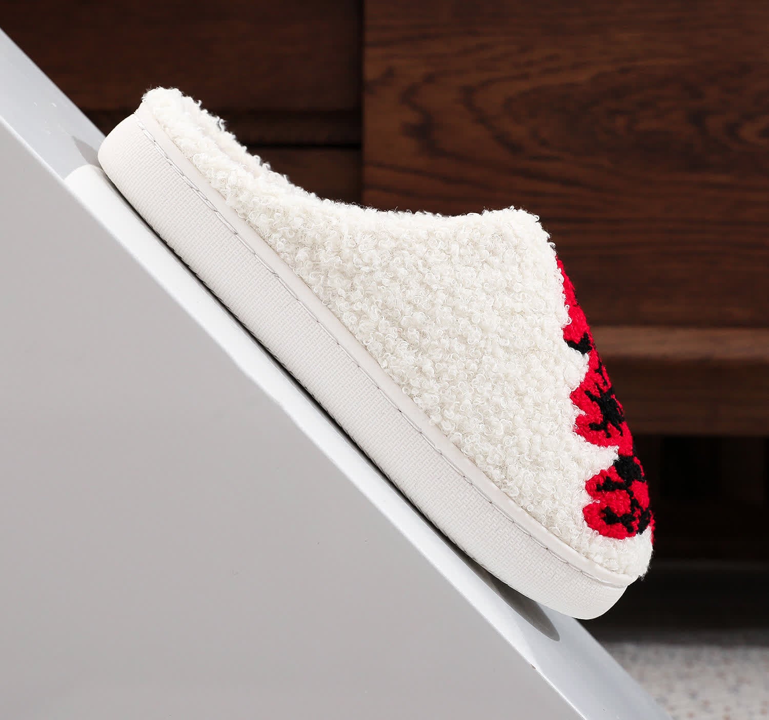 Plus Size Christmas Tree Print Slippers - image 8