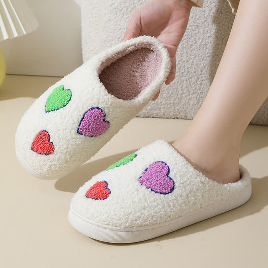 Plus Size Heart Print Slippers - image 0
