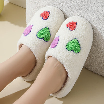 Plus Size Heart Print Slippers - image 2