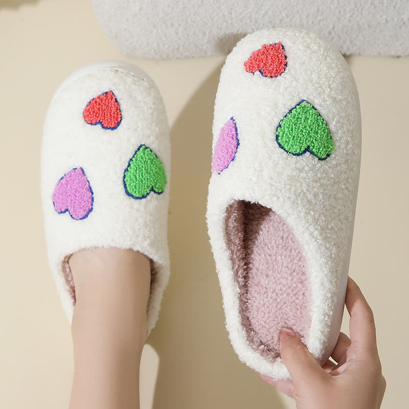 Plus Size Heart Print Slippers - image 3