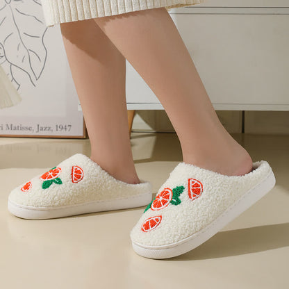 Plus Size Orange Print Slippers - image 2