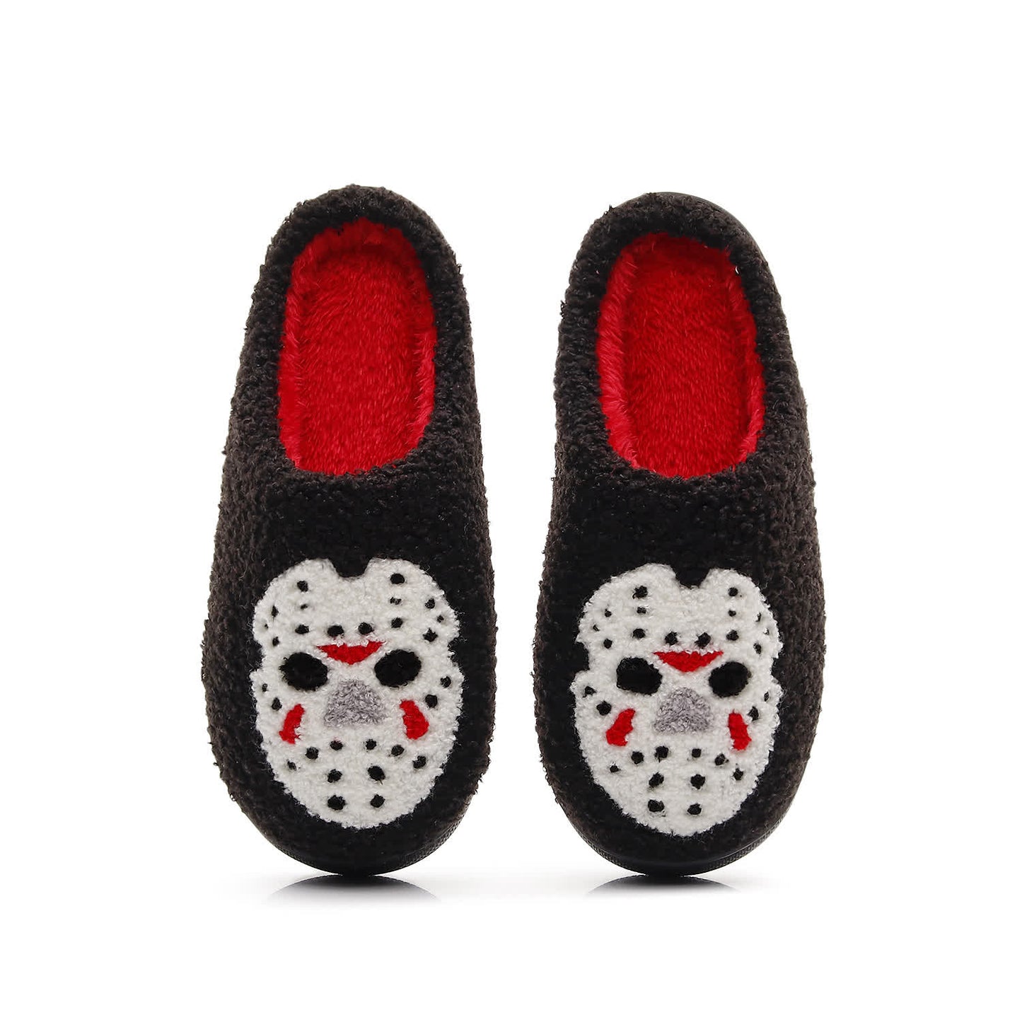 Plus Size Halloween Cartoon Spooky Print Slippers - Black - EU44-45(US10-11) - image 0