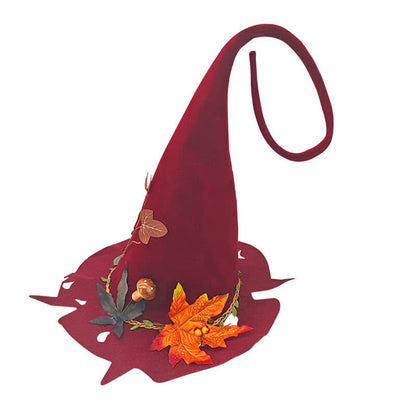 Halloween Red Leaf  Wizard Hat - image 5