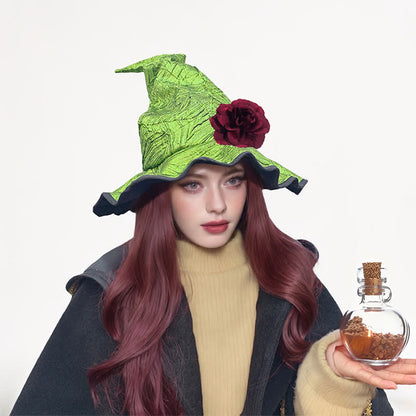 Sparkling Halloween Party Witch Hat - Green - One Size - image 6