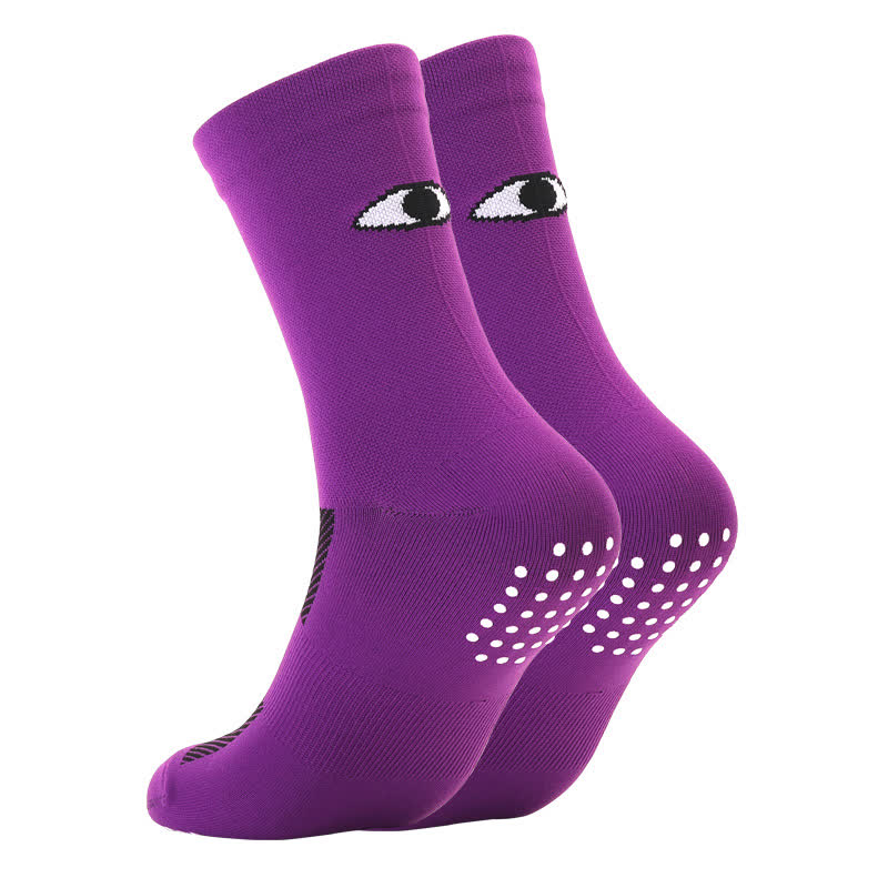 Eye Print Quarter Compression Socks(6 Pairs) - Purple - EU40-45(US7-11) - image 12