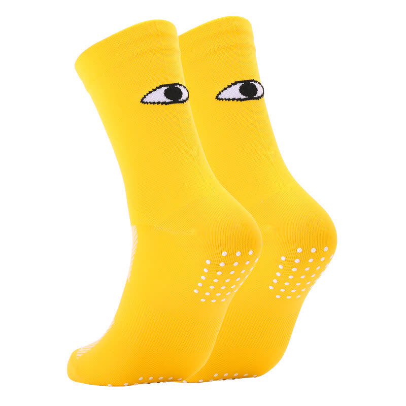 Eye Print Quarter Compression Socks(6 Pairs) - Yellow - EU40-45(US7-11) - image 5