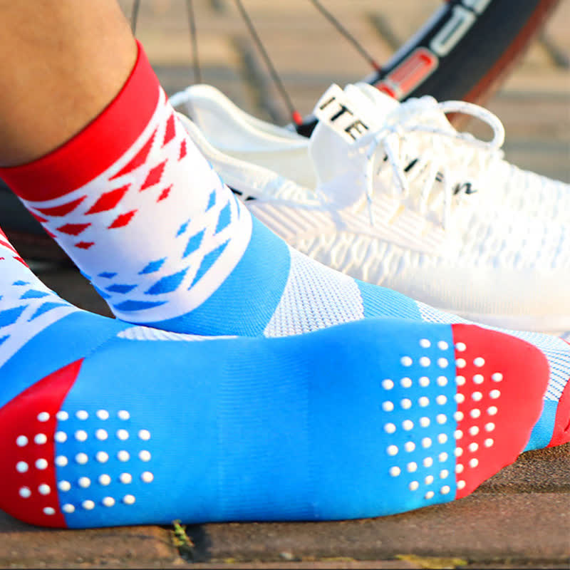 Graphics Color Block Quarter Compression Socks(6 Pairs) - image 6