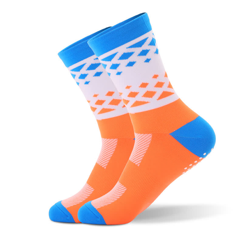 Graphics Color Block Quarter Compression Socks(6 Pairs) - Orange - EU40-45(US7-11) - image 5