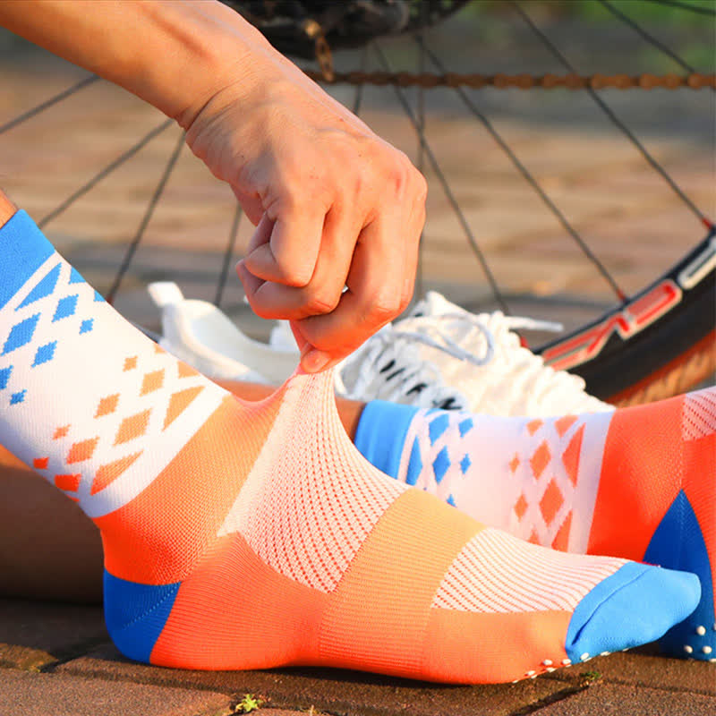 Graphics Color Block Quarter Compression Socks(6 Pairs) - image 3