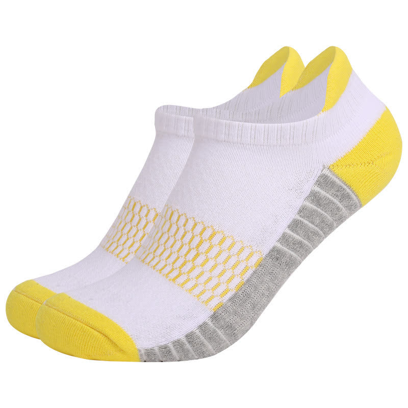 Cotton Comfy Non-slip Ankle Compression Socks(6 Pairs) - Yellow - EU39-42(US6-8.5) - image 7