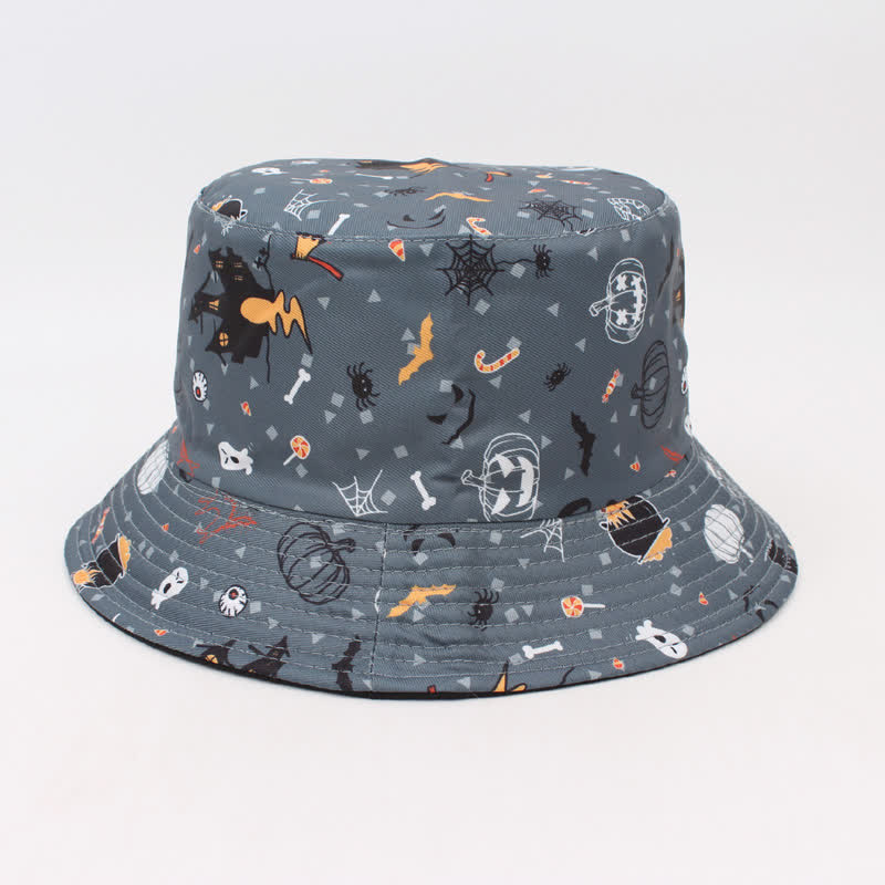 Plus Size Halloween Spooky Print Bucket Hat - G - One Size - image 8