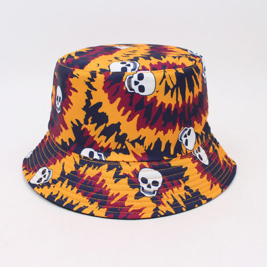 Plus Size Halloween Spooky Print Bucket Hat - A - One Size - image 0