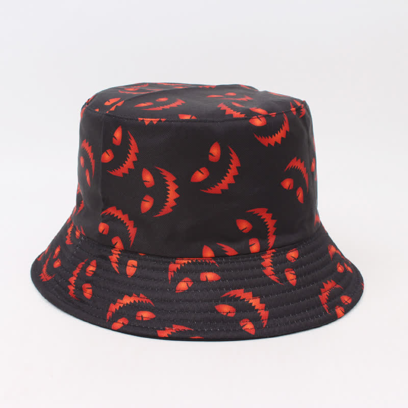 Plus Size Halloween Spooky Print Bucket Hat - C - One Size - image 4