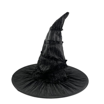Halloween Gorgeous Large Brim Witch Hat - Black - One Size - image 1
