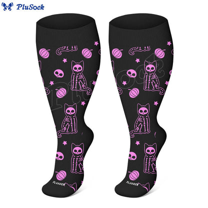 Plus Size X Ray Cat Compression Socks(3 Pairs) - image 3