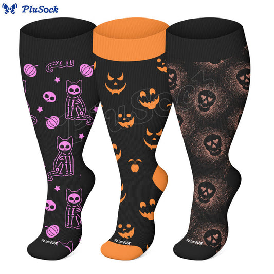 Plus Size X Ray Cat Compression Socks(3 Pairs) - image 0