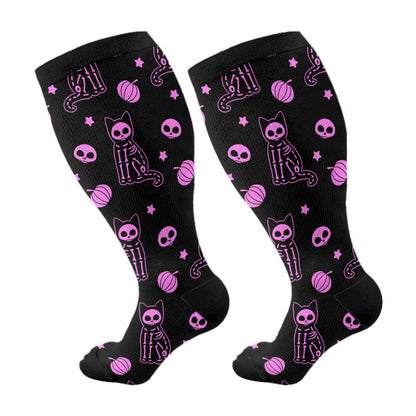 Plus Size X Ray Cat Compression Socks(3 Pairs) - image 7