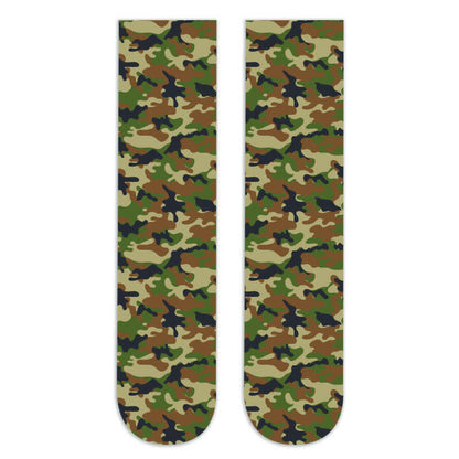Wild Leopard Camouflage Print Knee High Socks(5 Pairs) - F - EU36-42(US3-8.5) - image 15
